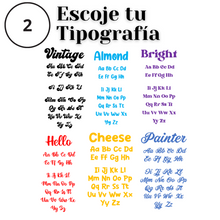 Cargar imagen en el visor de la galería, Tags bordada de un nombre
